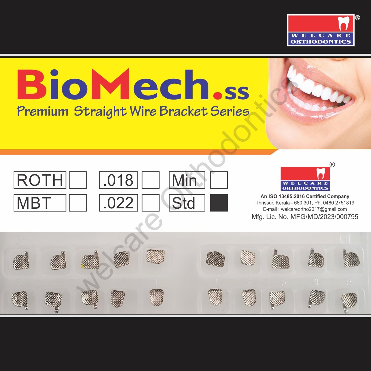 8 BIOMECH.SS STANDARD - METAL BRACKET KIT - WELCARE