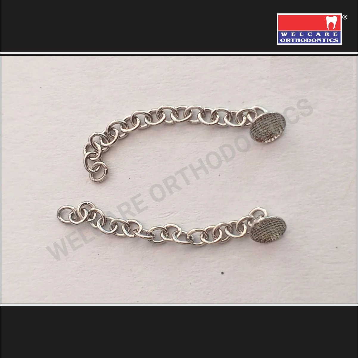 LINGUAL BONDABLE BUTTON WITH CHAIN - SILVER SLR