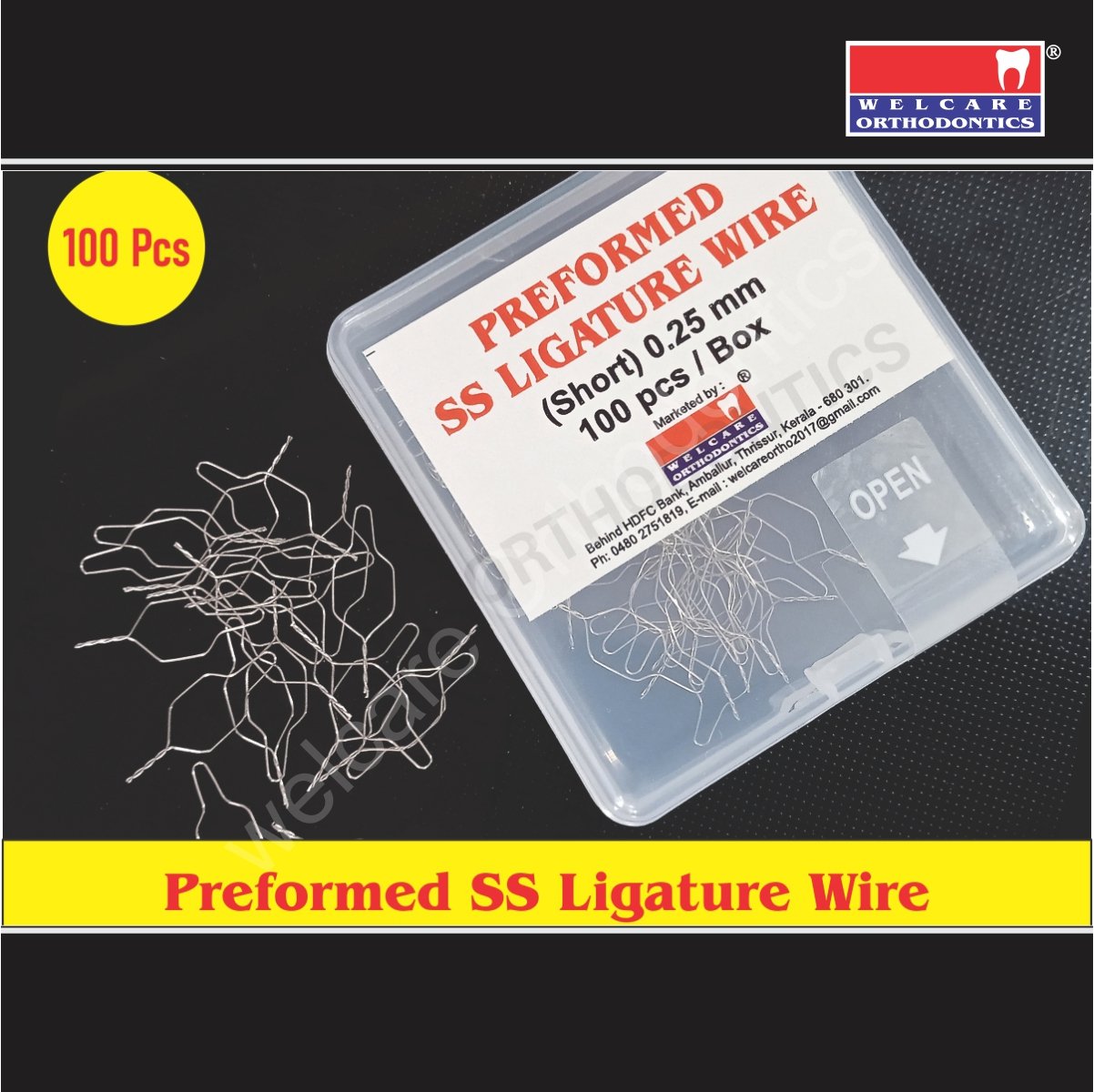 SS PREFORMED LIGATURE TIES