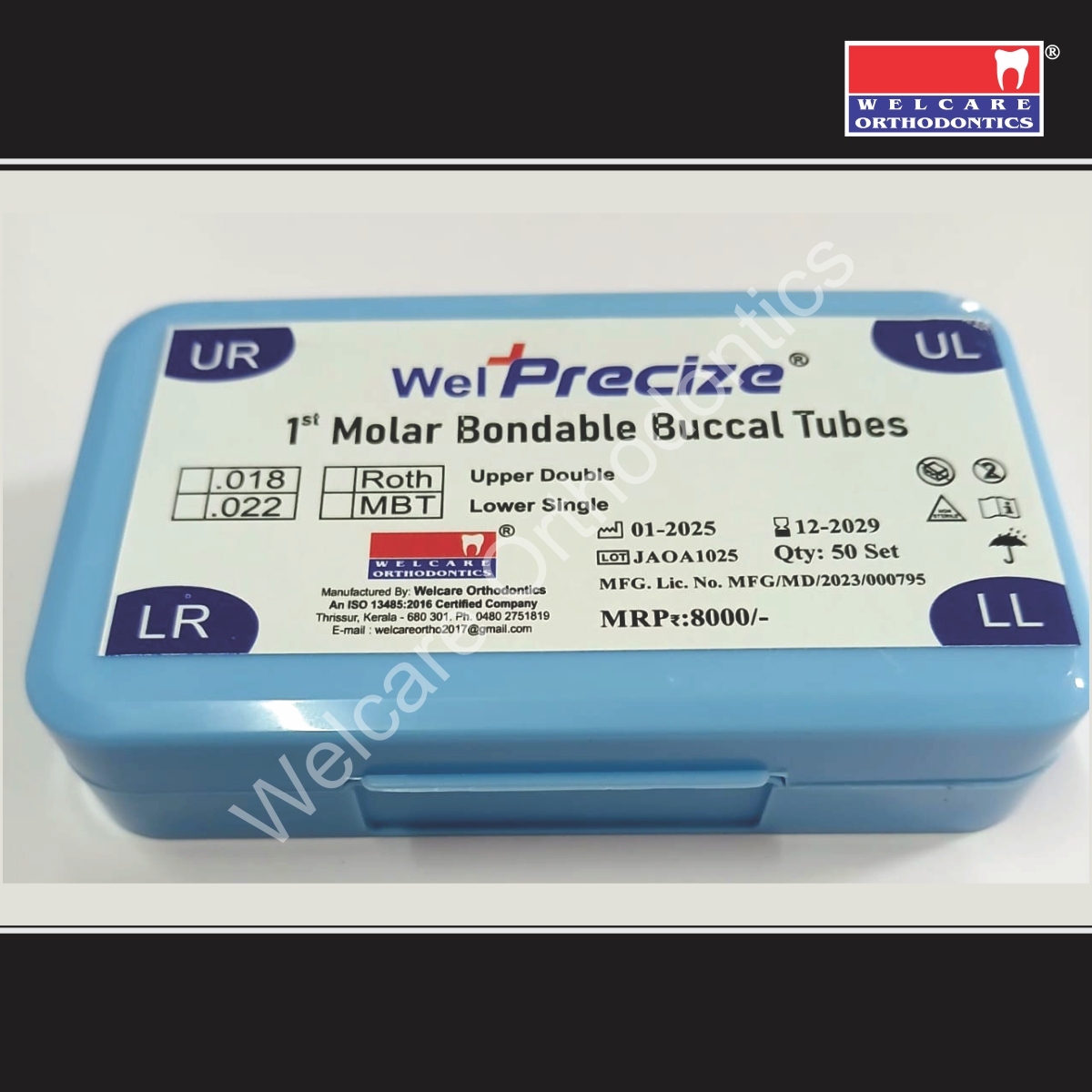 BONDABLE BUCCAL TUBE 50 SET BOX  – 1ST MOLAR U1/L1- WELPRECIZE