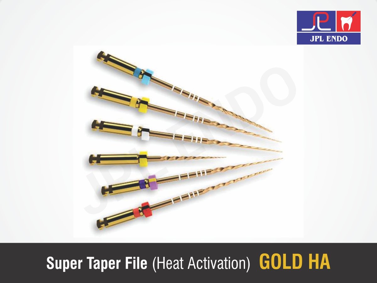 SUPER TAPER FILE (HEAT ACTIVATION) – GOLD HA (NITI ROTARY SYSTEM) – ROOT TRACER - JPL ENDO